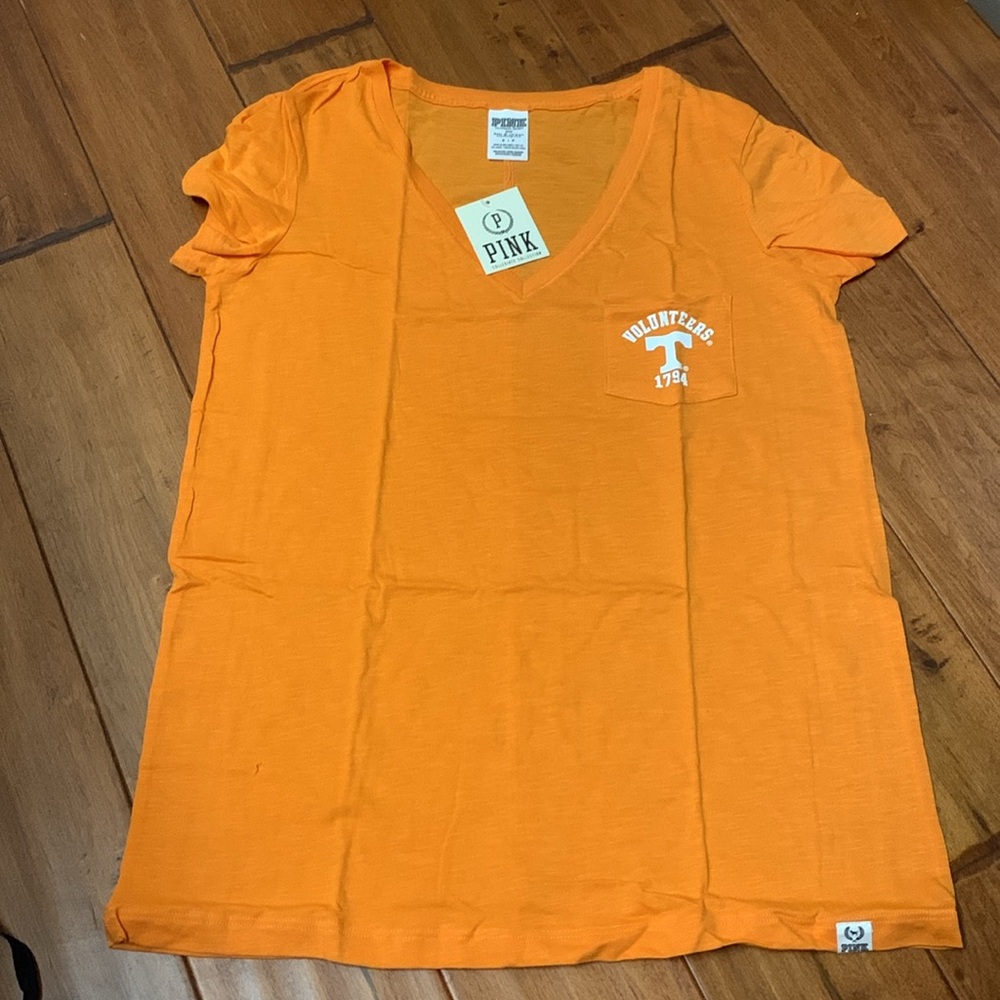 New! PINK Victoria’s Secret Collegiate Collection Orange Small with Pocket
